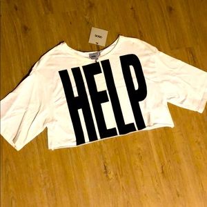 HELP ASOS CROP TEE